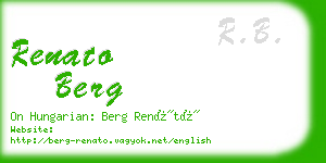 renato berg business card